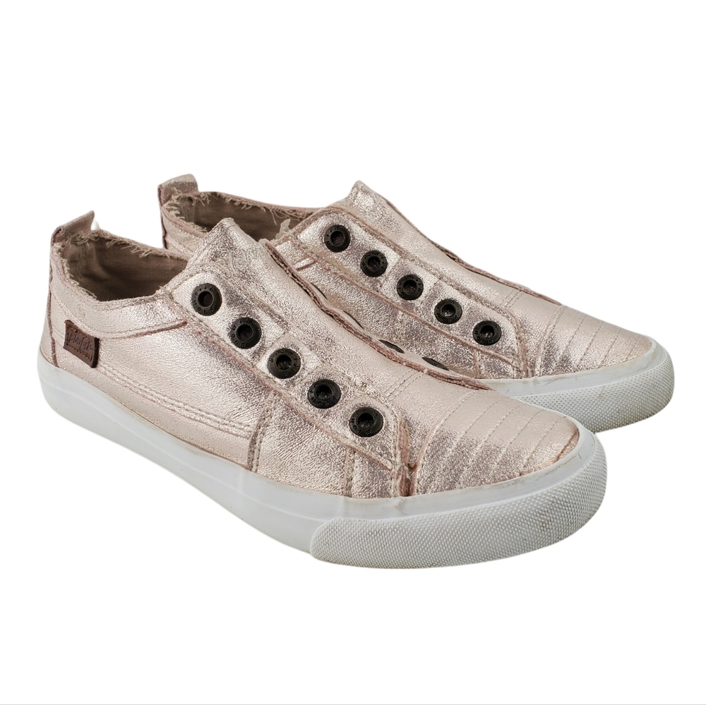 Blowfish Metallic Rose Gold Slip On Sneakers Size 7